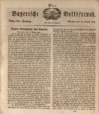 Der bayerische Volksfreund Dienstag 18. August 1829