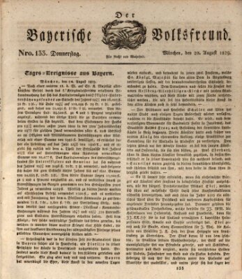 Der bayerische Volksfreund Donnerstag 20. August 1829