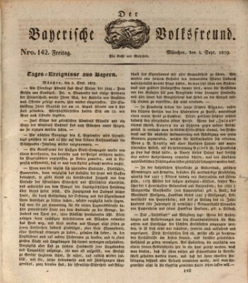 Der bayerische Volksfreund Freitag 4. September 1829