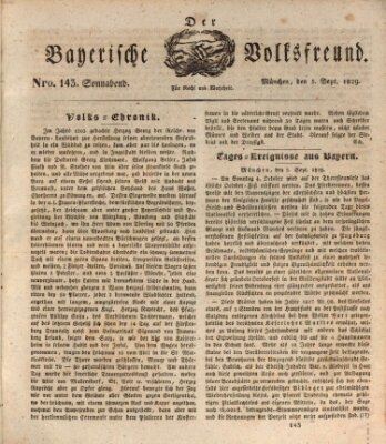 Der bayerische Volksfreund Samstag 5. September 1829