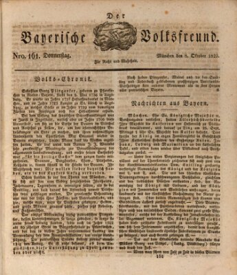 Der bayerische Volksfreund Donnerstag 8. Oktober 1829