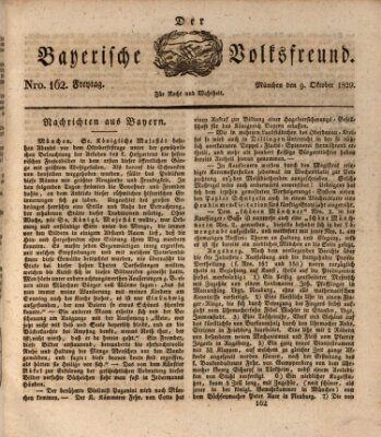 Der bayerische Volksfreund Freitag 9. Oktober 1829