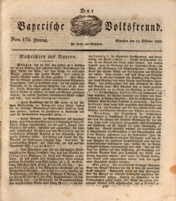 Der bayerische Volksfreund Freitag 23. Oktober 1829