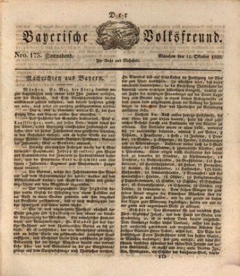 Der bayerische Volksfreund Samstag 31. Oktober 1829