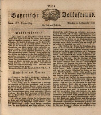 Der bayerische Volksfreund Donnerstag 5. November 1829