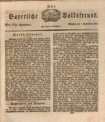 Der bayerische Volksfreund Samstag 7. November 1829