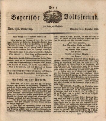 Der bayerische Volksfreund Donnerstag 3. Dezember 1829