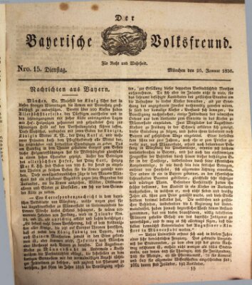 Der bayerische Volksfreund Dienstag 26. Januar 1830