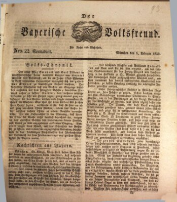 Der bayerische Volksfreund Samstag 6. Februar 1830