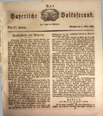 Der bayerische Volksfreund Freitag 5. März 1830