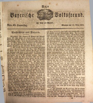 Der bayerische Volksfreund Donnerstag 11. März 1830