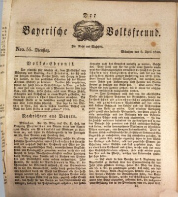 Der bayerische Volksfreund Dienstag 6. April 1830