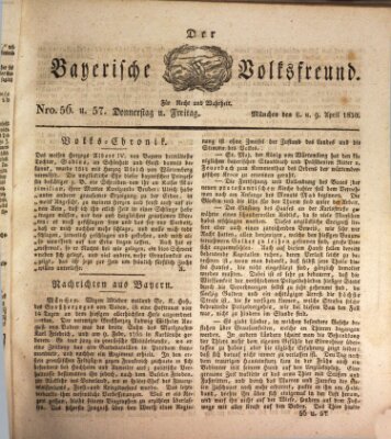 Der bayerische Volksfreund Freitag 9. April 1830