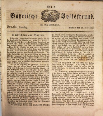 Der bayerische Volksfreund Dienstag 27. April 1830