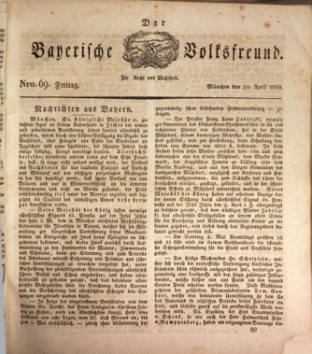 Der bayerische Volksfreund Freitag 30. April 1830