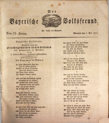 Der bayerische Volksfreund Freitag 7. Mai 1830