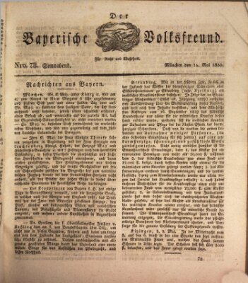 Der bayerische Volksfreund Samstag 15. Mai 1830