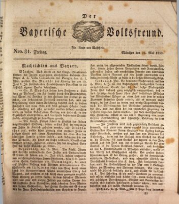 Der bayerische Volksfreund Freitag 21. Mai 1830