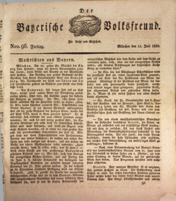 Der bayerische Volksfreund Freitag 18. Juni 1830