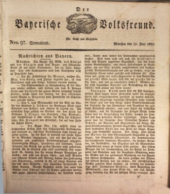 Der bayerische Volksfreund Samstag 19. Juni 1830