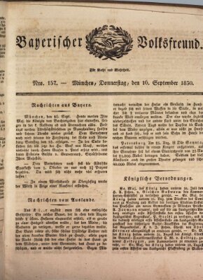 Der bayerische Volksfreund Donnerstag 16. September 1830