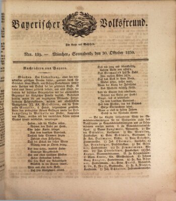 Der bayerische Volksfreund Samstag 30. Oktober 1830