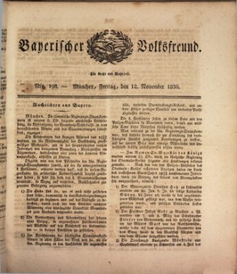 Der bayerische Volksfreund Freitag 12. November 1830