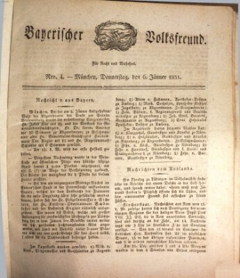 Der bayerische Volksfreund Donnerstag 6. Januar 1831