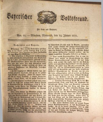 Der bayerische Volksfreund Mittwoch 19. Januar 1831