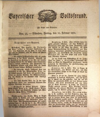 Der bayerische Volksfreund Freitag 11. Februar 1831