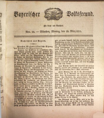 Der bayerische Volksfreund Montag 28. März 1831