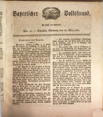 Der bayerische Volksfreund Mittwoch 30. März 1831