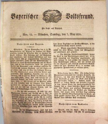 Der bayerische Volksfreund Samstag 7. Mai 1831