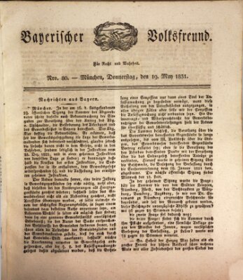 Der bayerische Volksfreund Donnerstag 19. Mai 1831