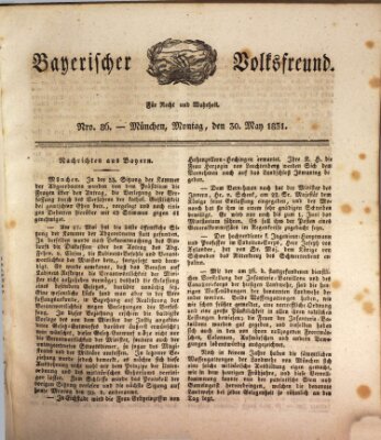 Der bayerische Volksfreund Montag 30. Mai 1831