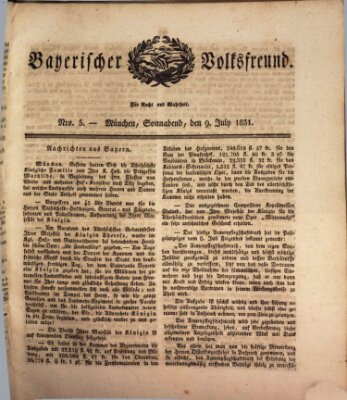 Der bayerische Volksfreund Samstag 9. Juli 1831