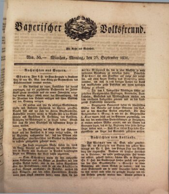 Der bayerische Volksfreund Montag 26. September 1831