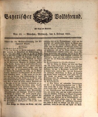 Der bayerische Volksfreund Mittwoch 8. Februar 1832