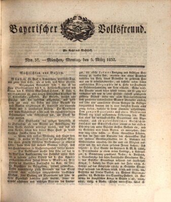 Der bayerische Volksfreund Montag 5. März 1832