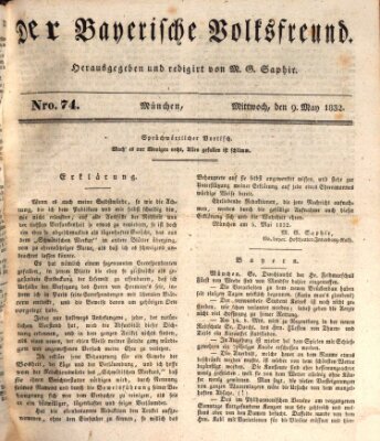 Der bayerische Volksfreund Mittwoch 9. Mai 1832