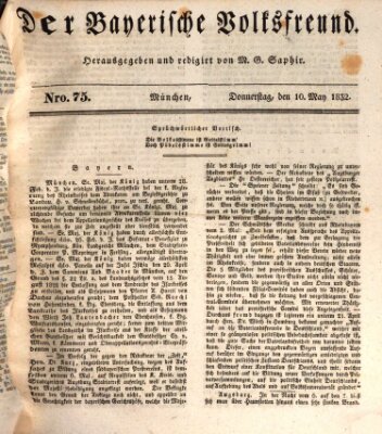 Der bayerische Volksfreund Donnerstag 10. Mai 1832