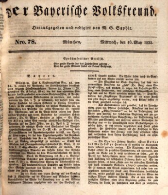 Der bayerische Volksfreund Mittwoch 16. Mai 1832