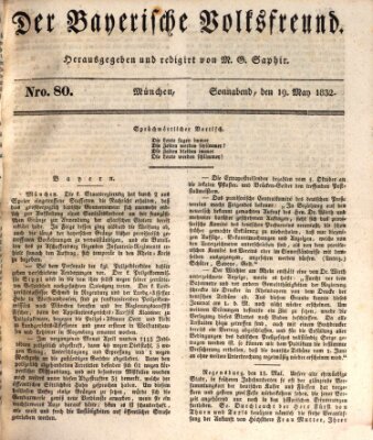 Der bayerische Volksfreund Samstag 19. Mai 1832