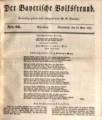 Der bayerische Volksfreund Samstag 26. Mai 1832