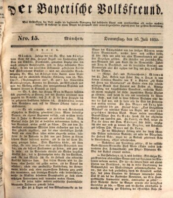 Der bayerische Volksfreund Donnerstag 26. Juli 1832