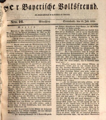 Der bayerische Volksfreund Samstag 28. Juli 1832