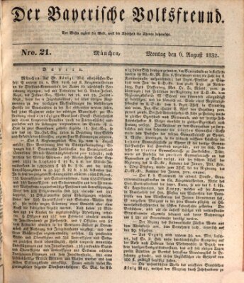 Der bayerische Volksfreund Montag 6. August 1832