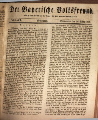 Der bayerische Volksfreund Samstag 30. März 1833