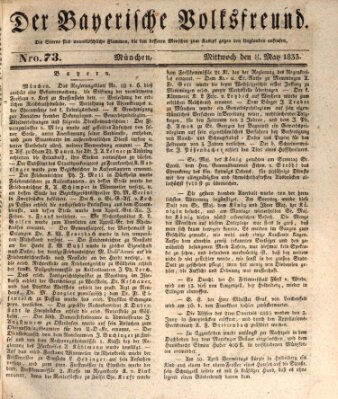 Der bayerische Volksfreund Mittwoch 8. Mai 1833