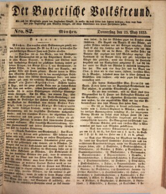 Der bayerische Volksfreund Donnerstag 23. Mai 1833